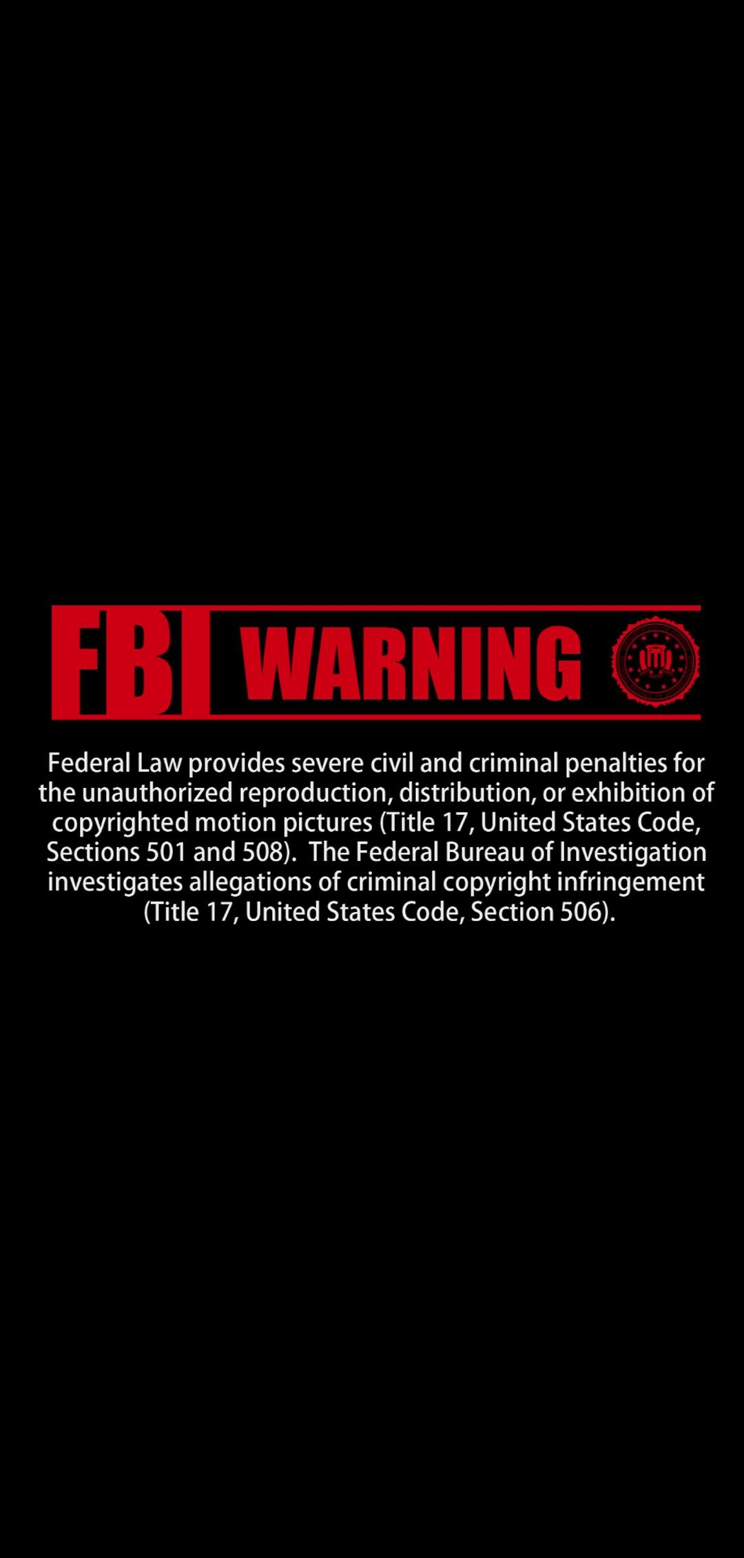 FBI WARNING文字壁纸