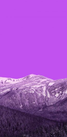 vivo手机精美壁纸 - 雪山紫色2160 × 1920