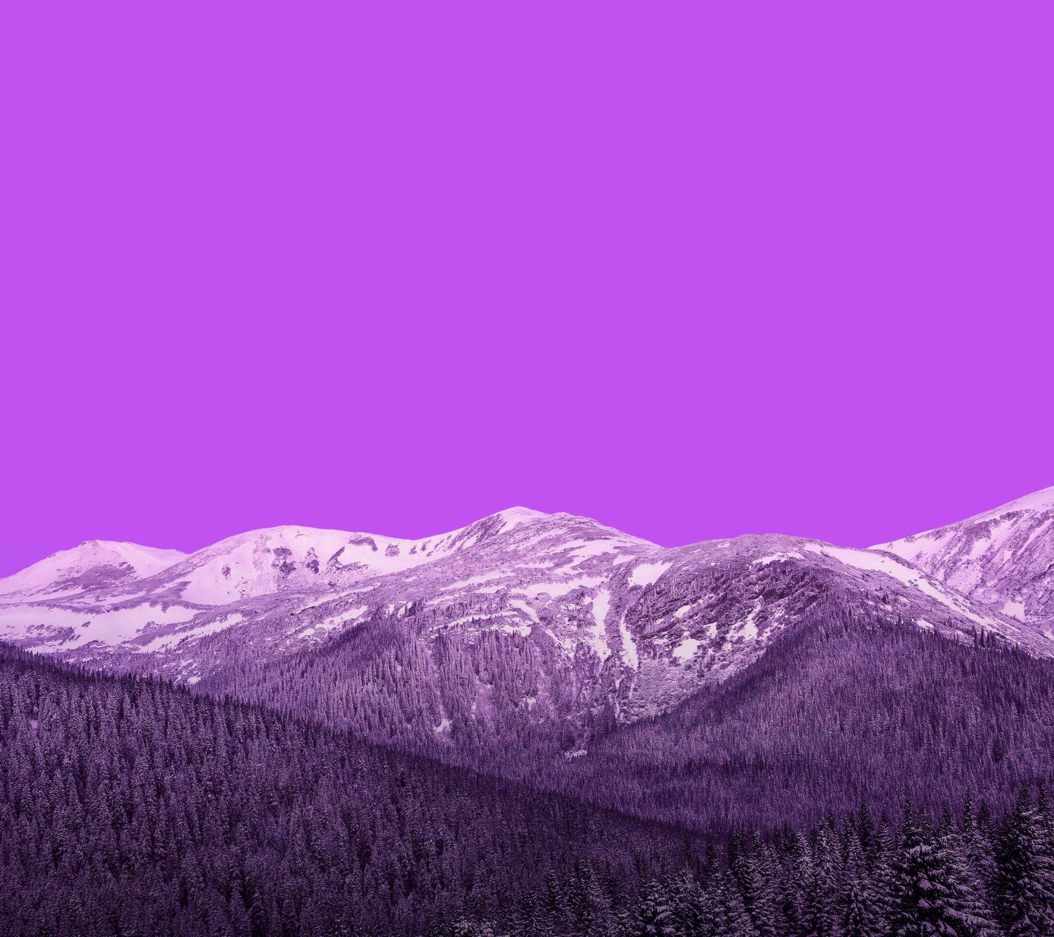 vivo手机精美壁纸 – 雪山紫色2160 × 1920
