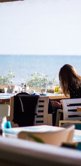 美食系列壁纸：面朝大海的咖啡厅