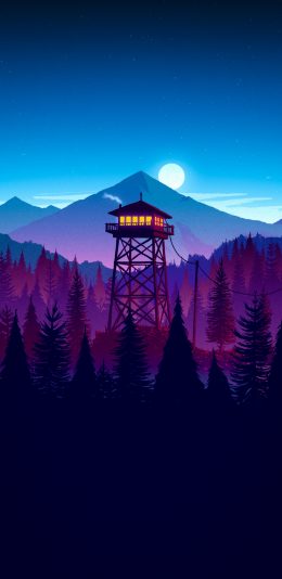 看火人Firewatch Mod Night夜间手机壁纸