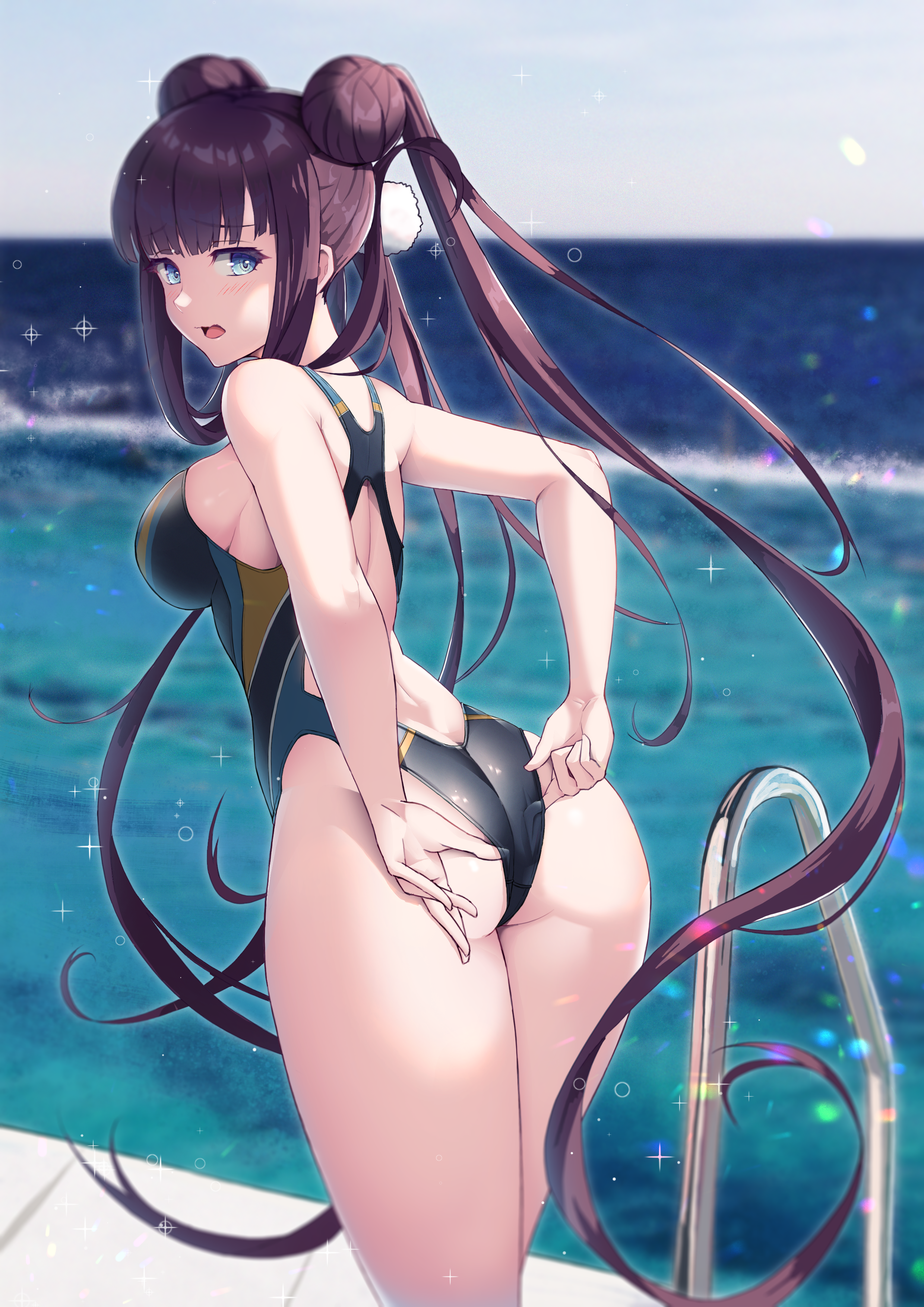泳池少女