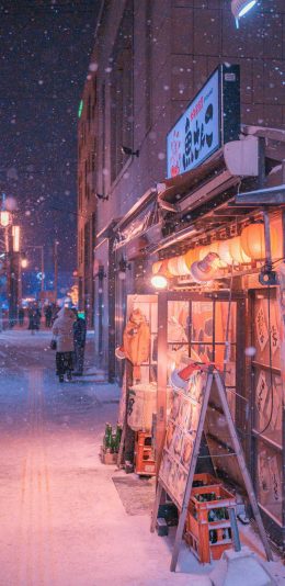 日本城市下雪