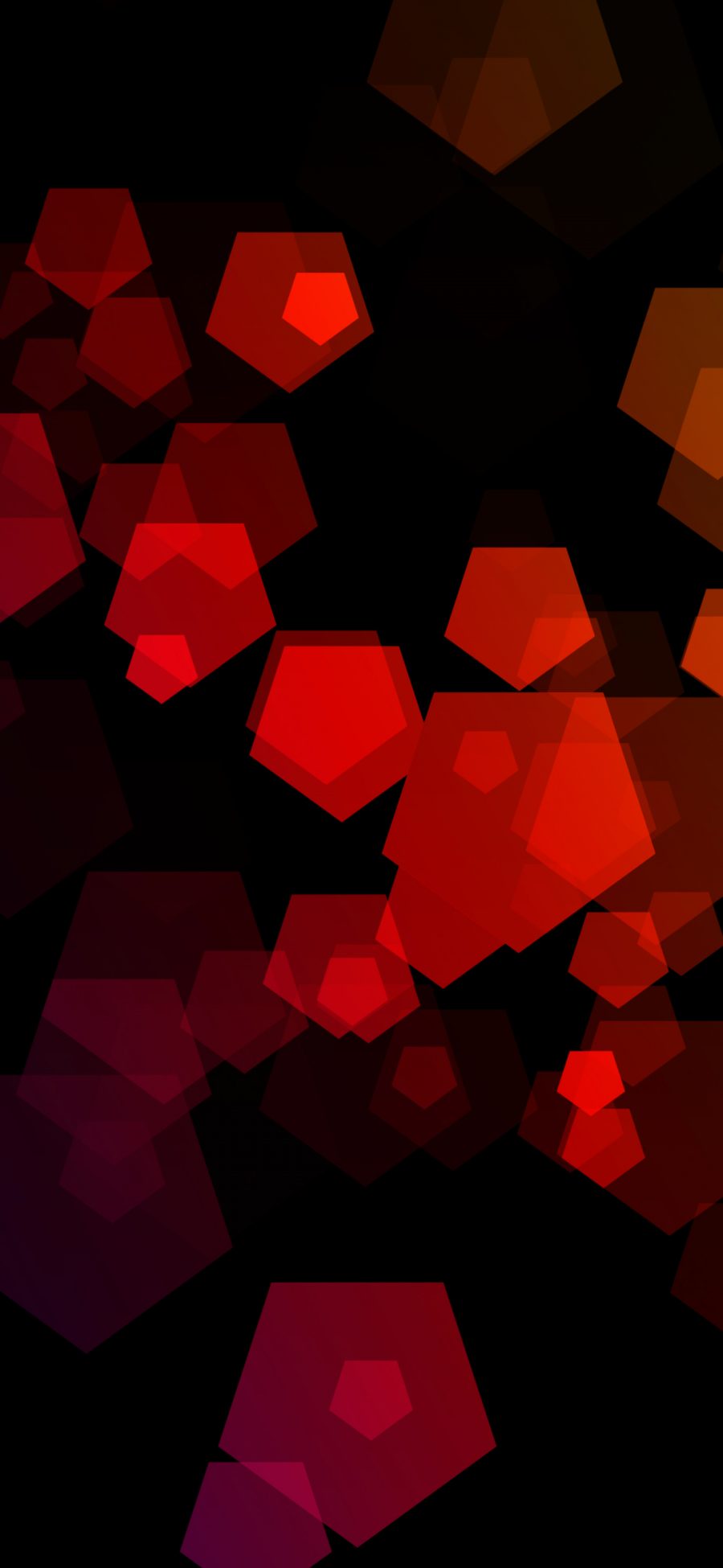 黑色 红色方块设计 壁纸(1080×2340)