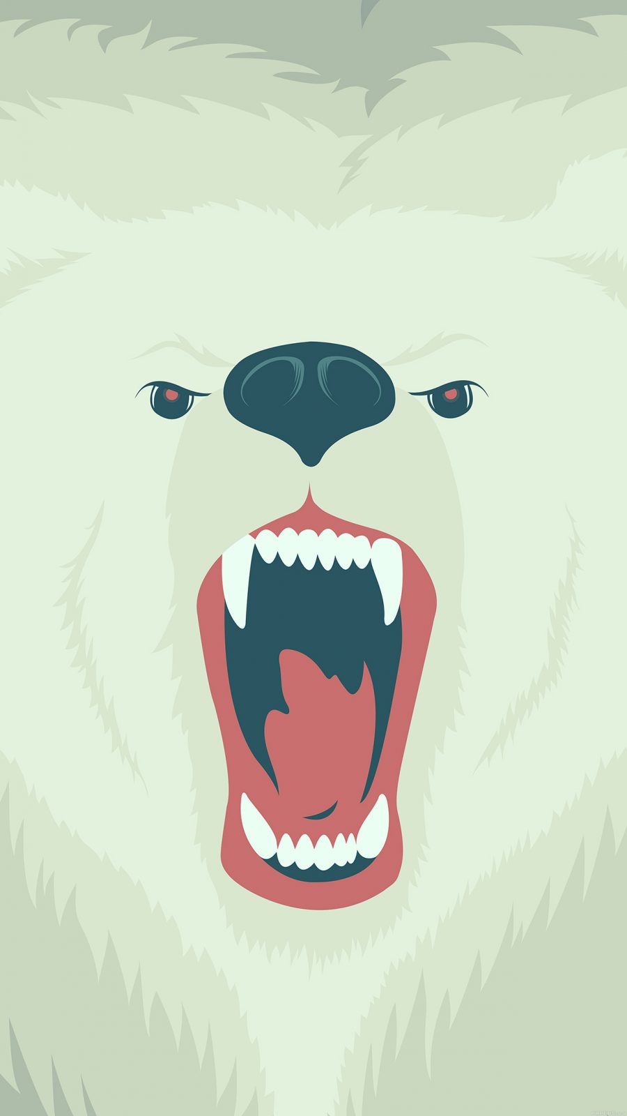 动漫北极熊创意手机背景