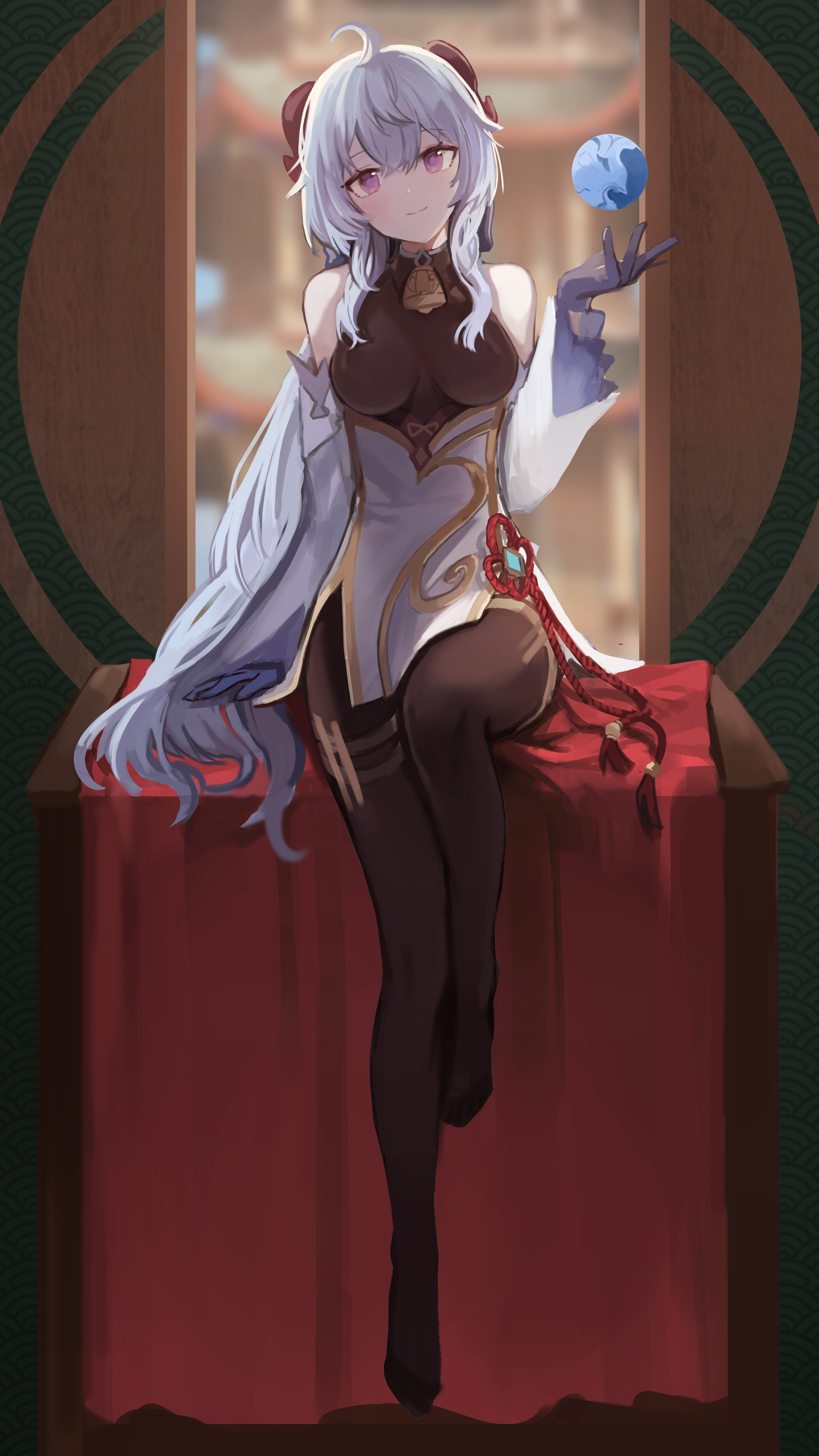 原神 甘雨 黑色裤袜美腿 4k手机壁纸2160×3840