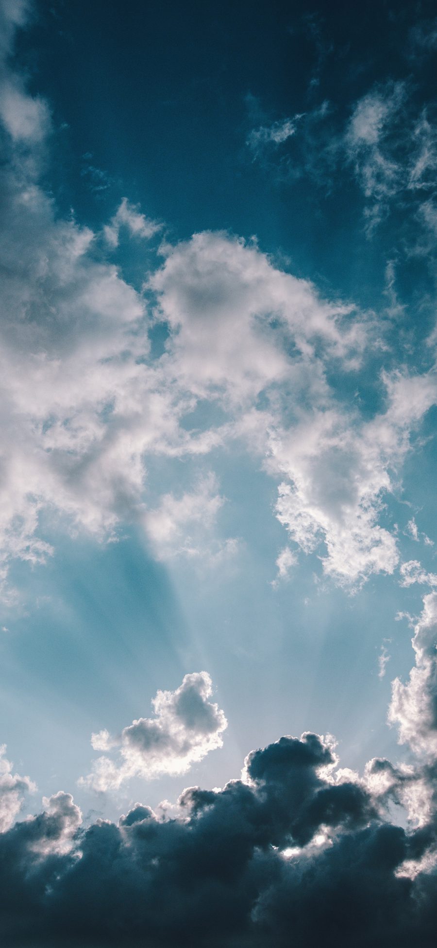 2436 1125 云空云层阳光自然 全面屏手机壁纸
