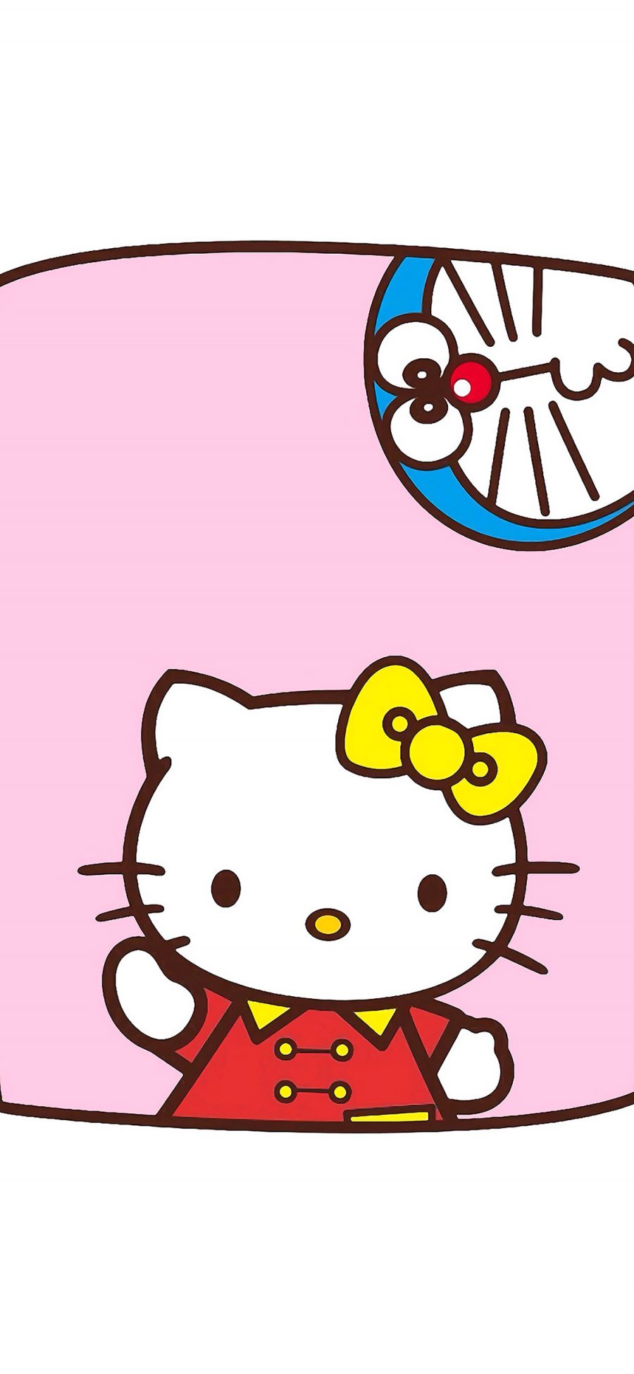[2436×1125]Hello Kitty 凯特猫 粉色 哆啦A梦 苹果手机动漫壁纸图片