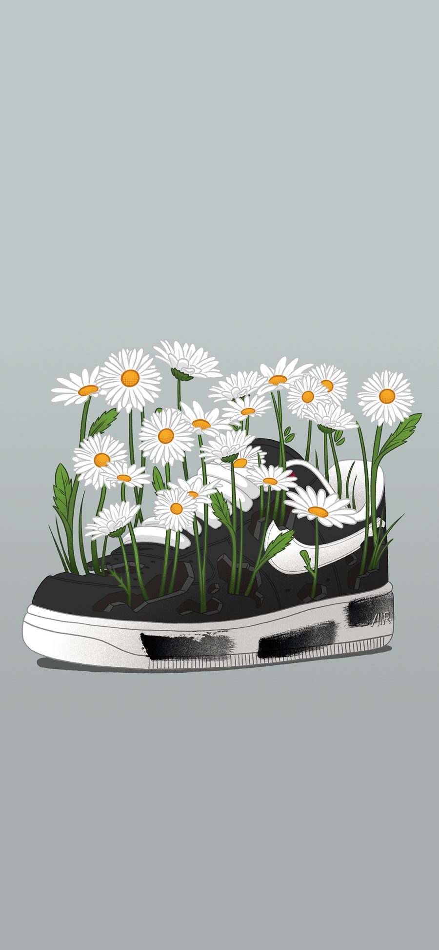[2436×1125]Kody Mason Nike 鞋子 雏菊（取自微博：G195） 苹果手机动漫壁纸图片