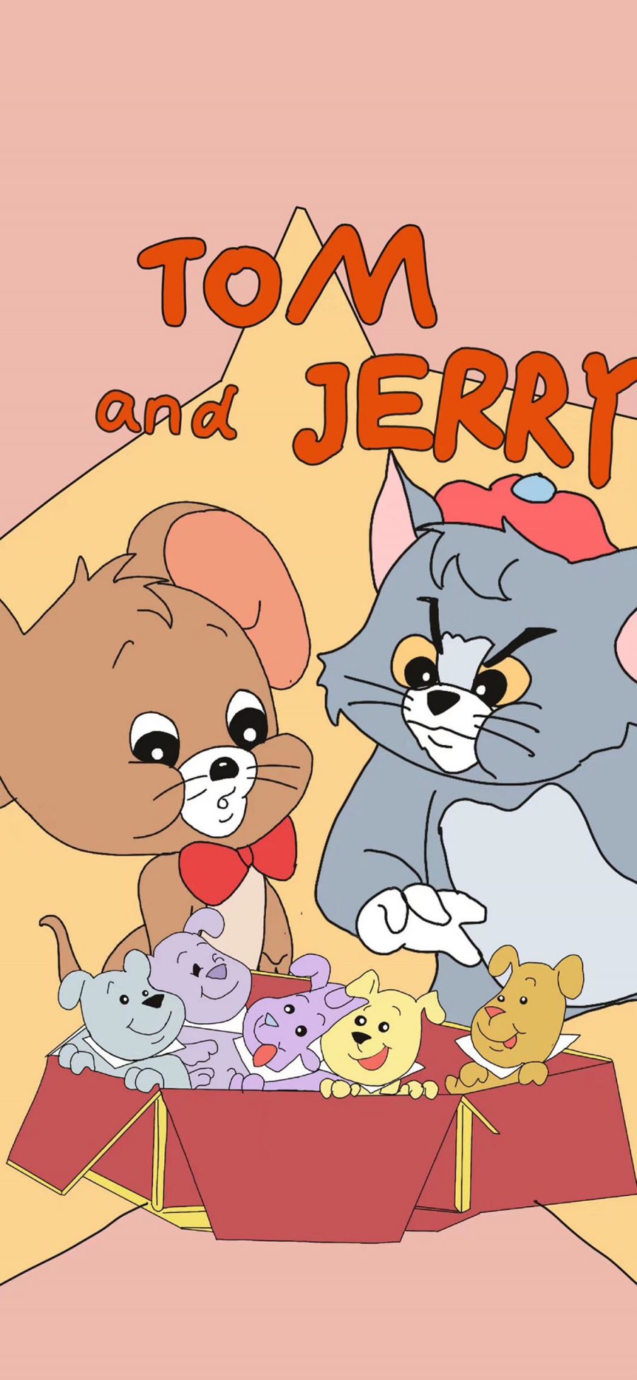 [2436×1125]Tom and Jerry 猫和老鼠 苹果手机动漫壁纸图片