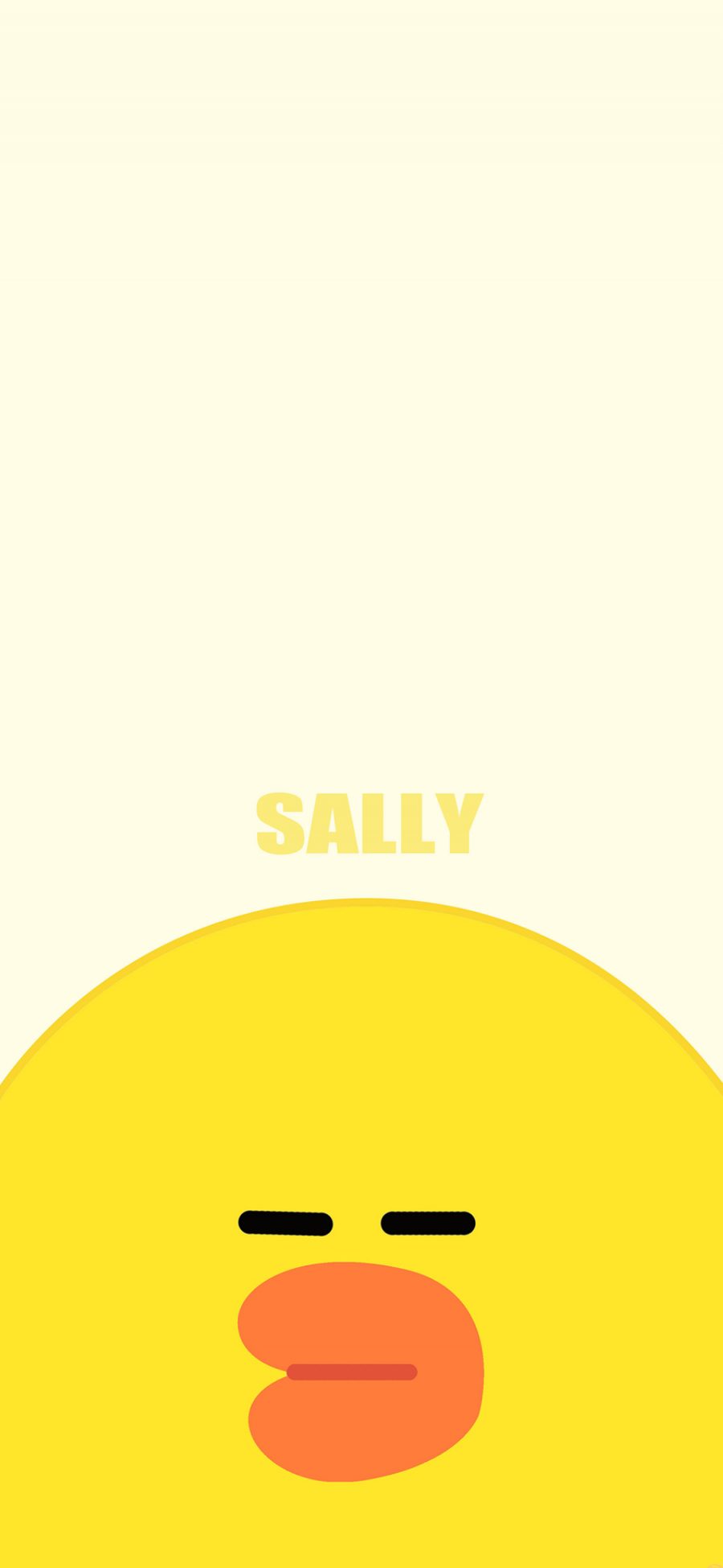 [2436×1125]line friends 萨莉鸡 卡通 可爱 黄色 瞌睡 苹果手机动漫壁纸图片