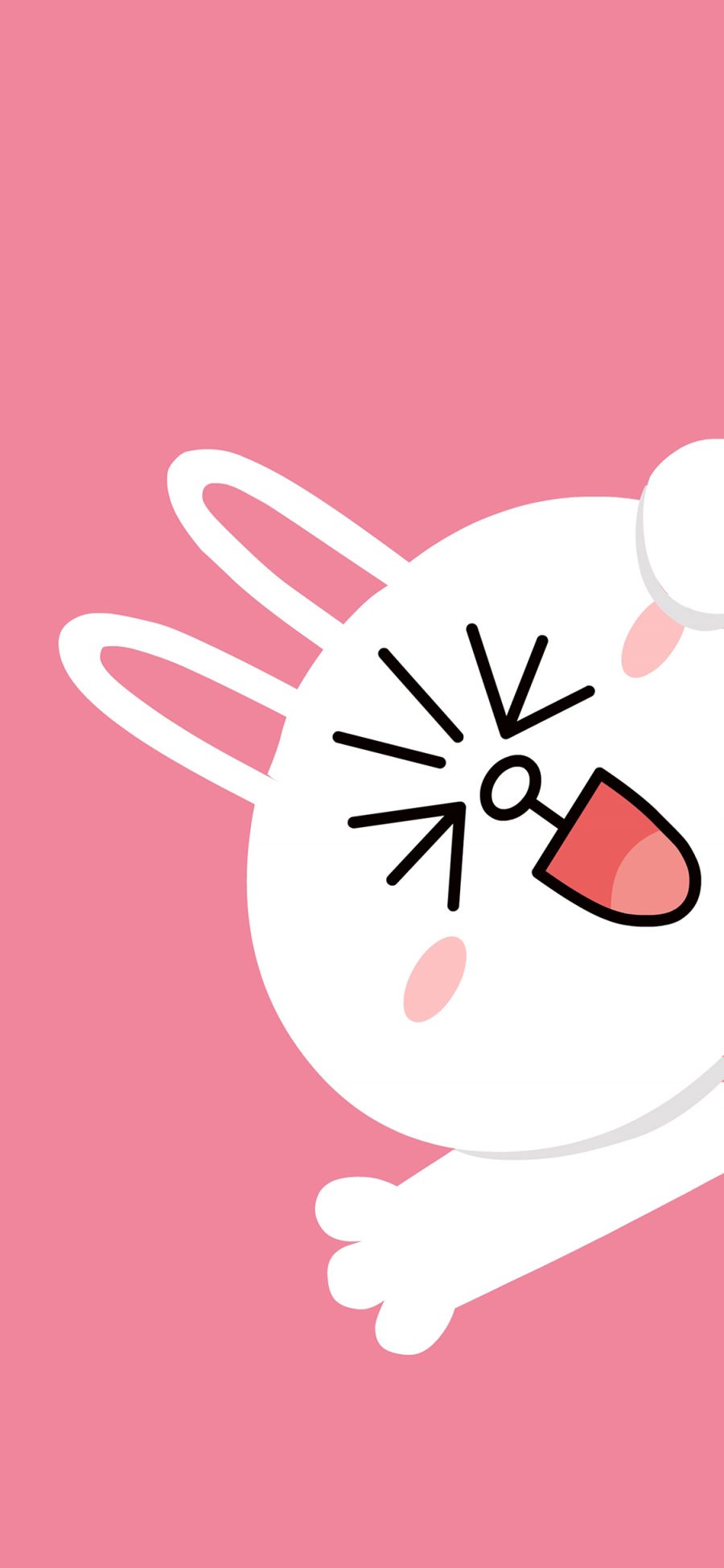 [2436×1125]line 可妮兔 粉色 卡通 可爱 苹果手机动漫壁纸图片