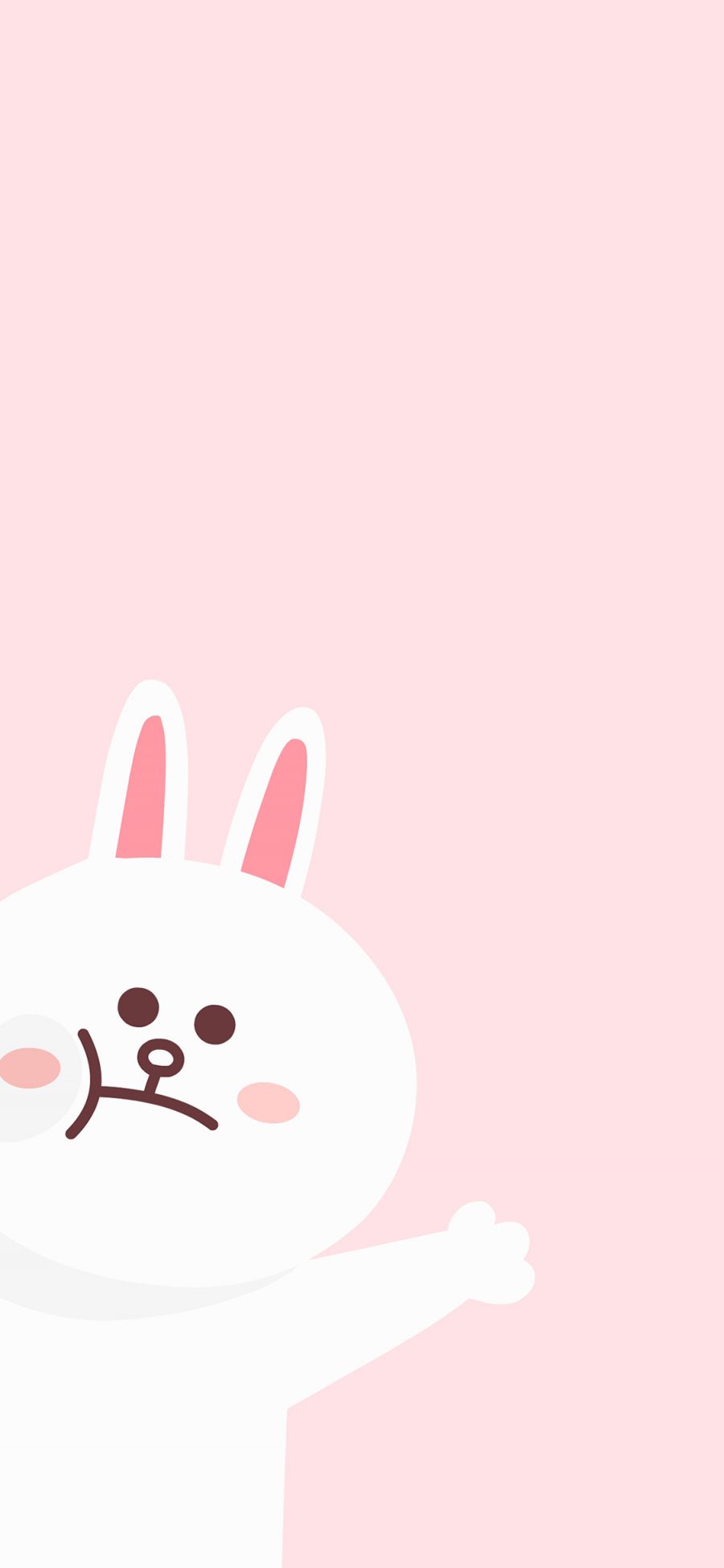 [2436×1125]line 可爱 卡通 可妮兔 粉色 苹果手机动漫壁纸图片