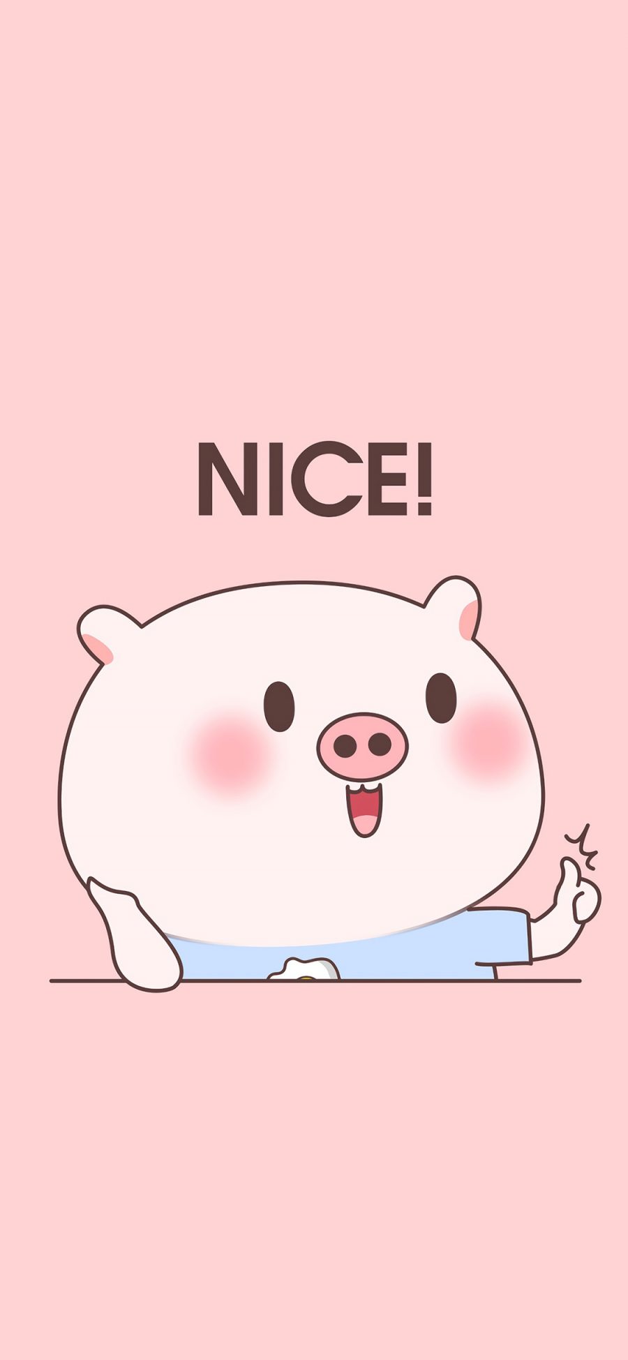 [2436×1125]nice 好 粉色 猪 可爱 卡通 苹果手机动漫壁纸图片