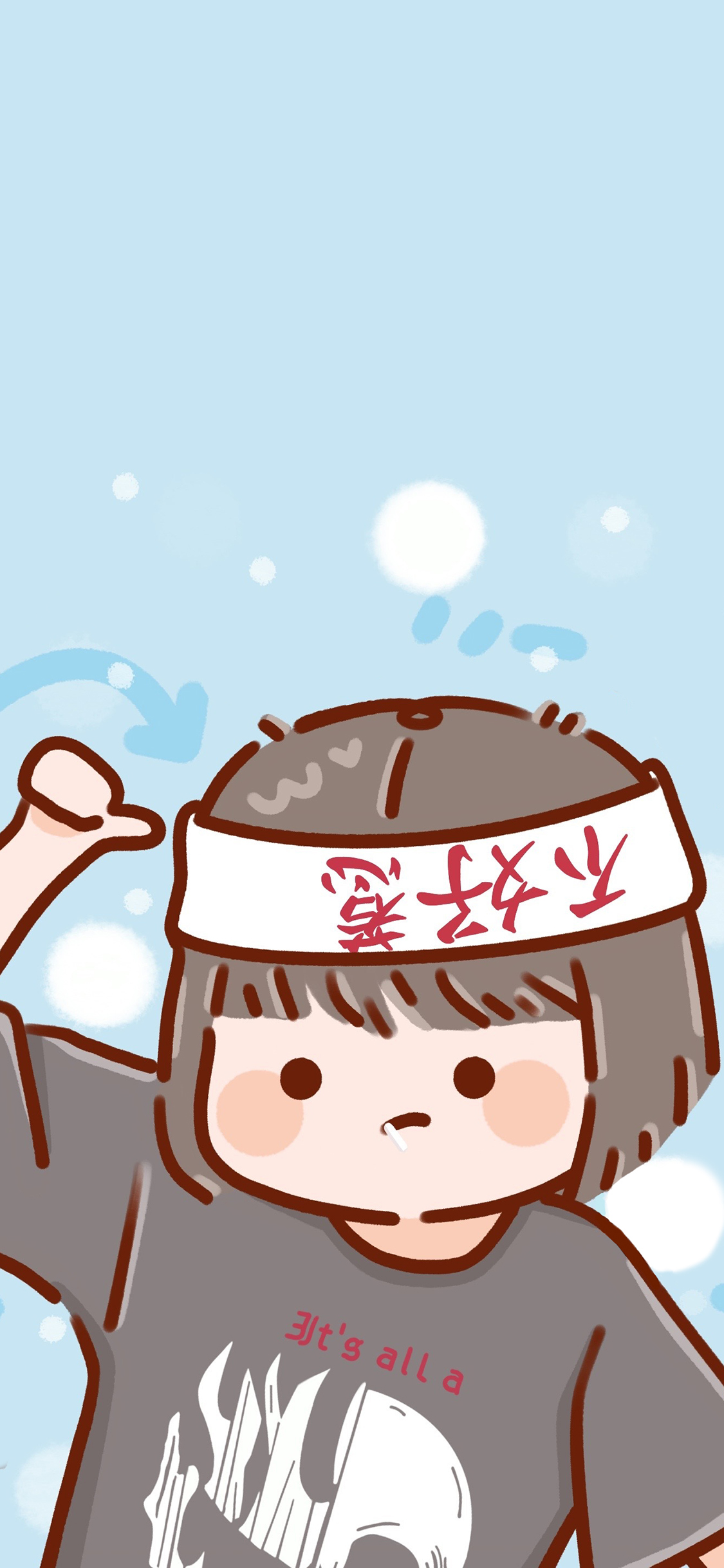 [2436×1125]不好惹 李尖尖 以家人之名 卡通 苹果手机动漫壁纸图片