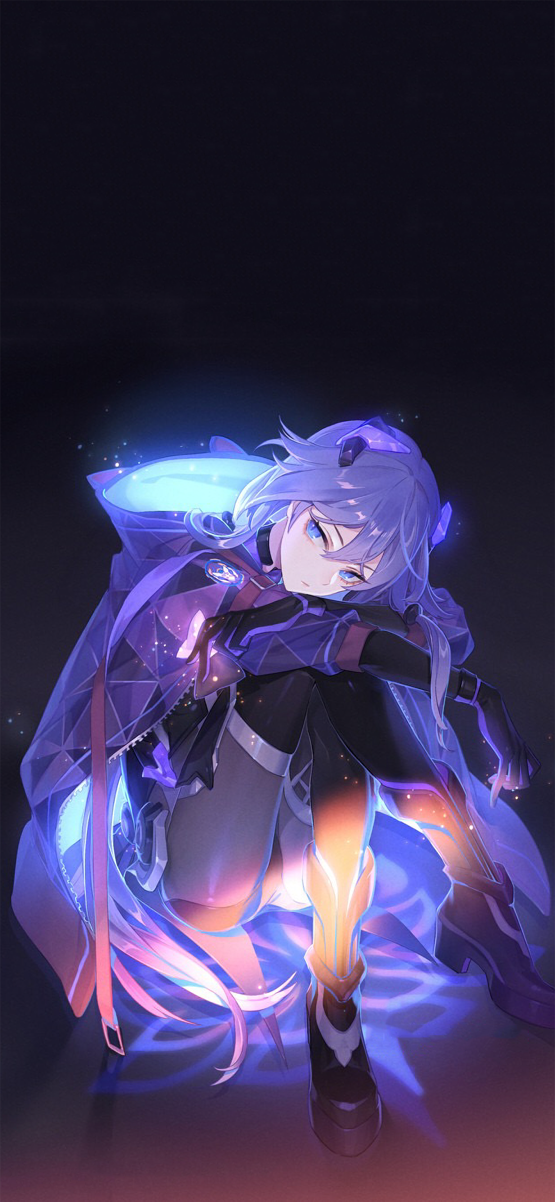 [2436×1125]二次元 动漫 少女 梦幻 苹果手机动漫壁纸图片