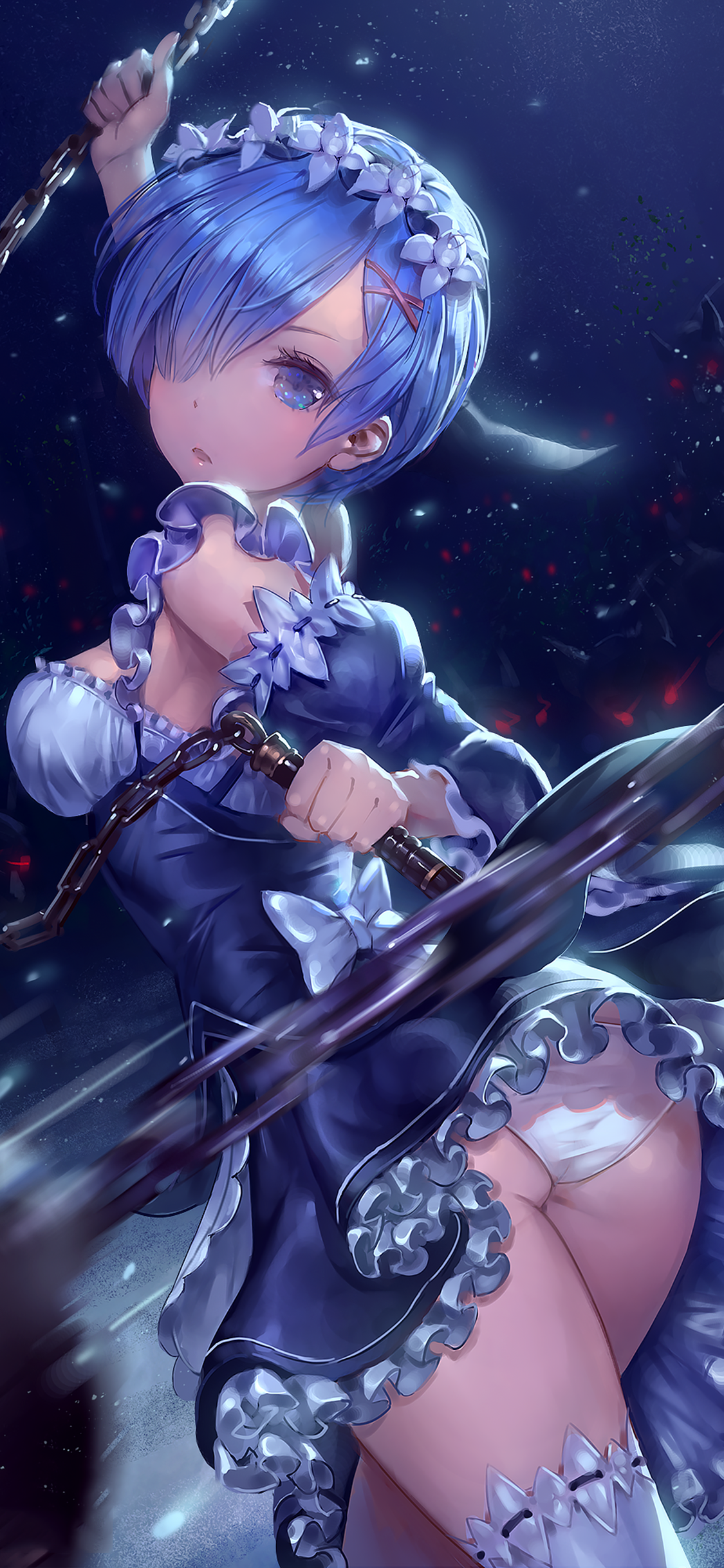 [2436×1125]二次元 少女 动漫 性感 苹果手机动漫壁纸图片