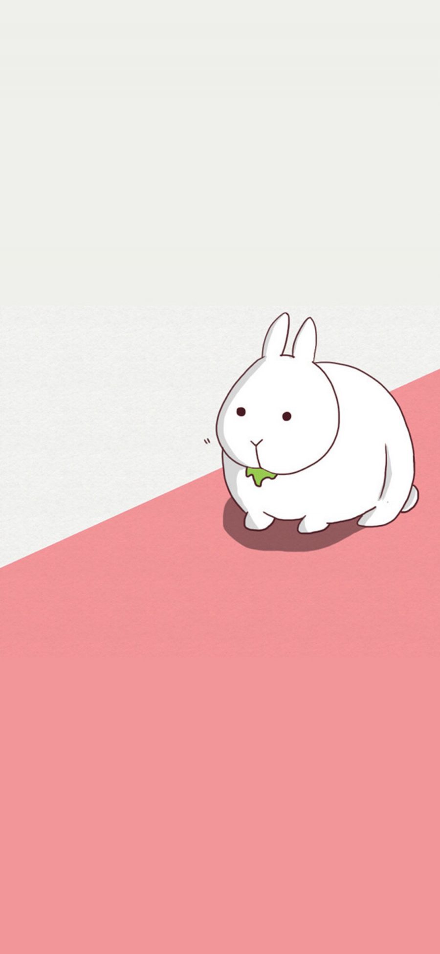 [2436×1125]兔子 手绘 可爱 肥胖 苹果手机动漫壁纸图片