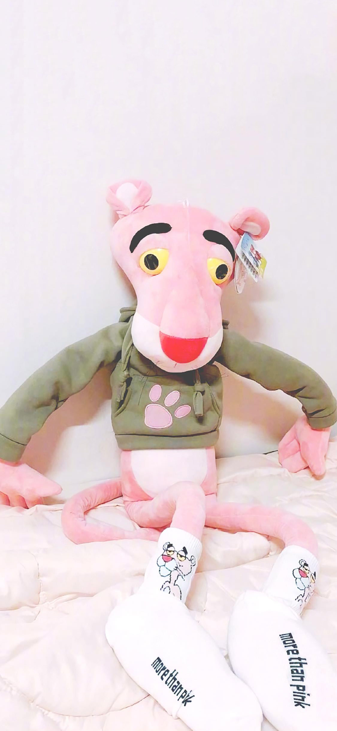 [2436×1125]公仔 玩偶 粉红顽皮豹 苹果手机动漫壁纸图片