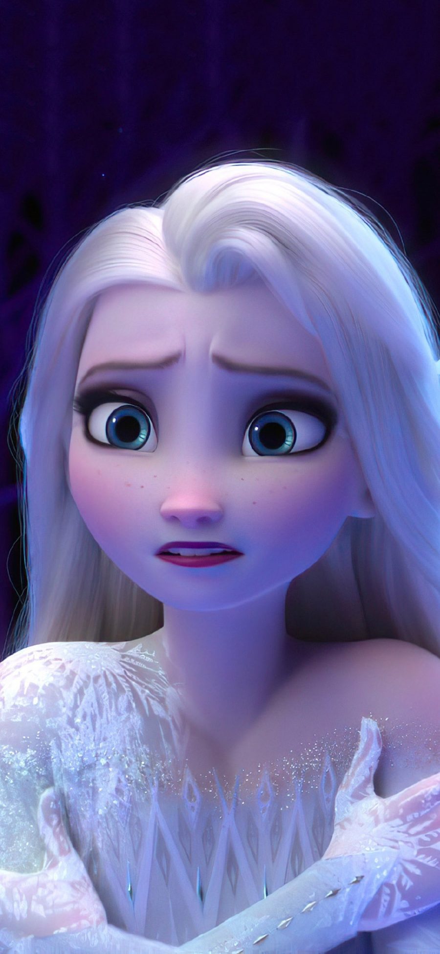 [2436×1125]冰雪奇缘 艾莎 公主 Elsa 苹果手机动漫壁纸图片