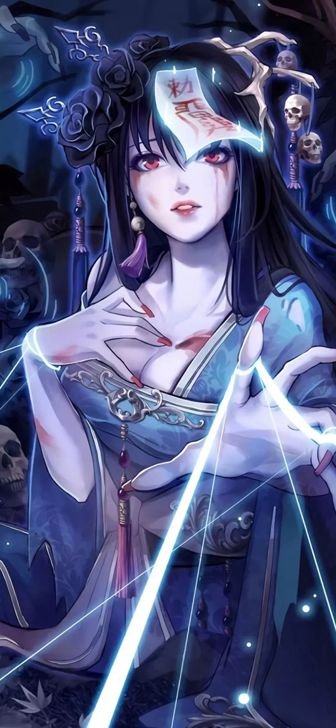 [2436×1125]动漫 僵尸 二次元 恐怖 苹果手机动漫壁纸图片