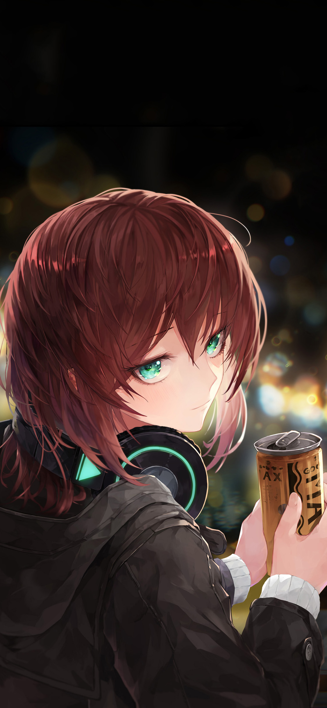 [2436×1125]动漫 少女 二次元 眼瞳 苹果手机动漫壁纸图片