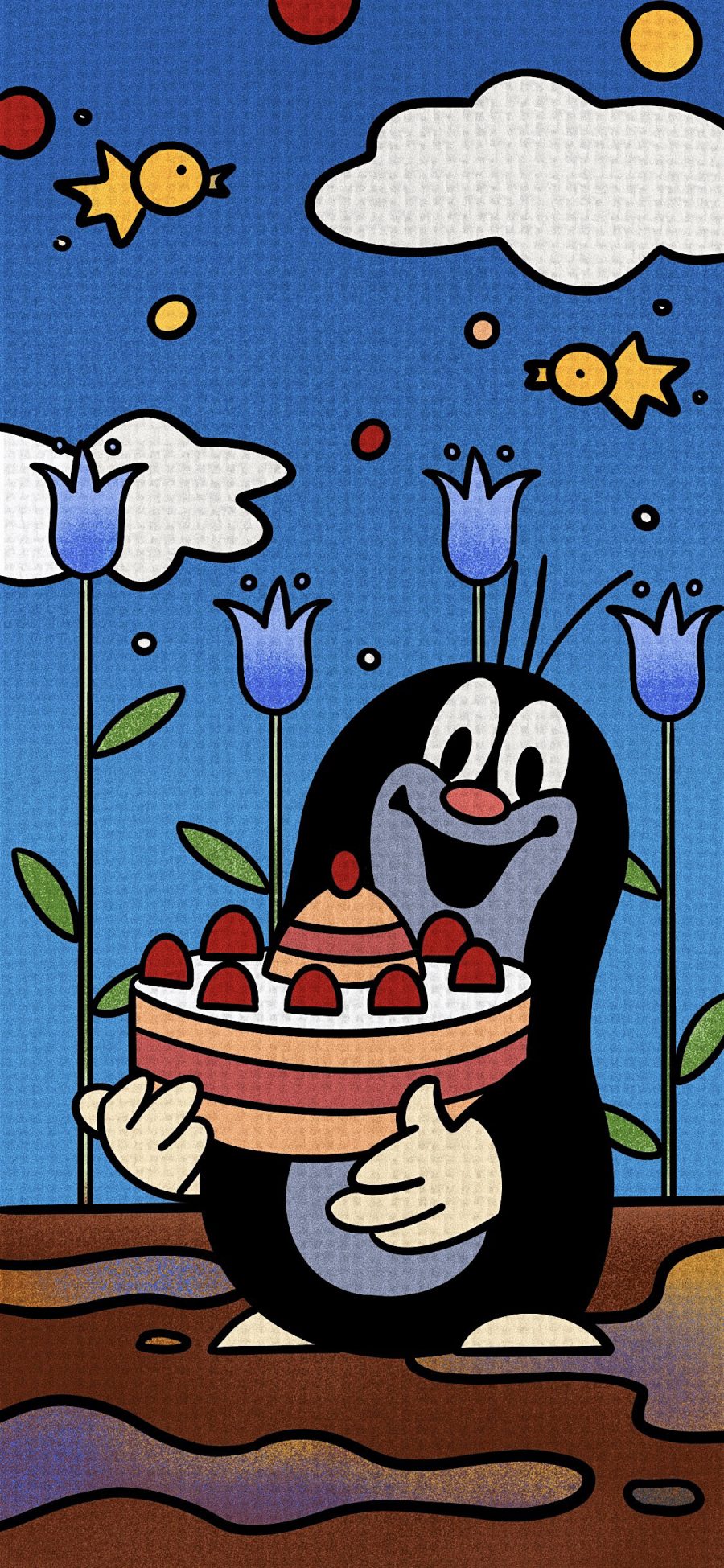 [2436×1125]动画 鼹鼠的故事 历险记 蛋糕 苹果手机动漫壁纸图片