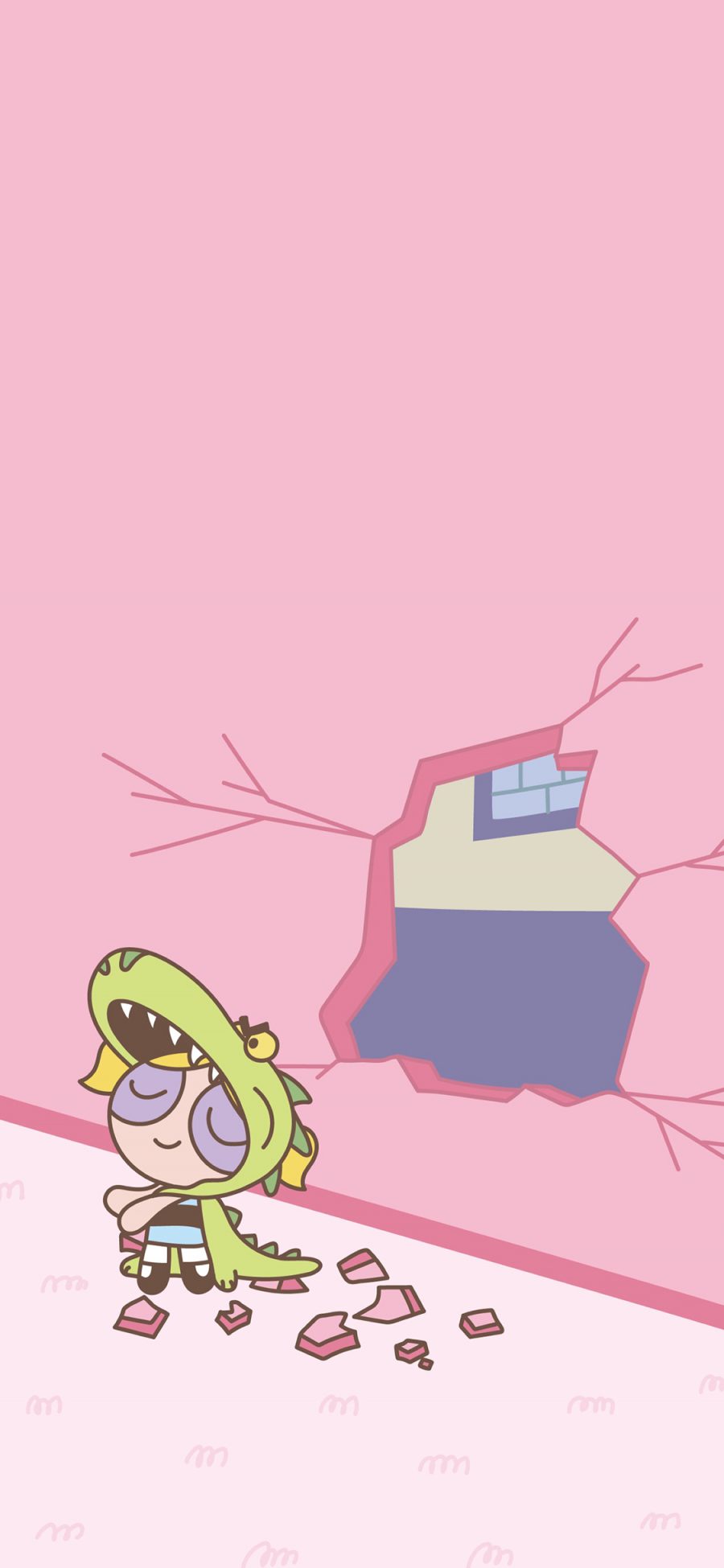[2436×1125]动画片 飞天小女警 粉色系 苹果手机动漫壁纸图片