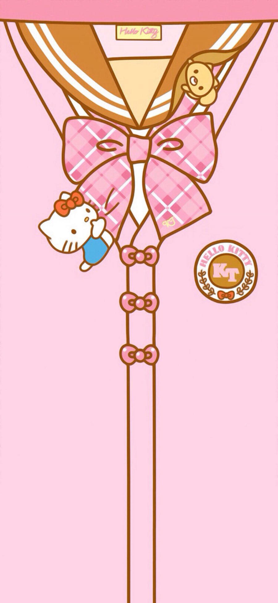 [2436×1125]卡通 HelloKitty 凯蒂猫 蝴蝶结 苹果手机动漫壁纸图片