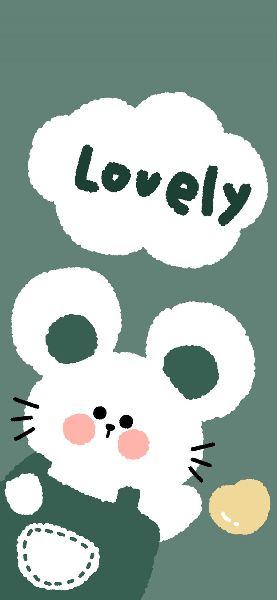[2436×1125]卡通 lovey 老鼠 插画 苹果手机动漫壁纸图片