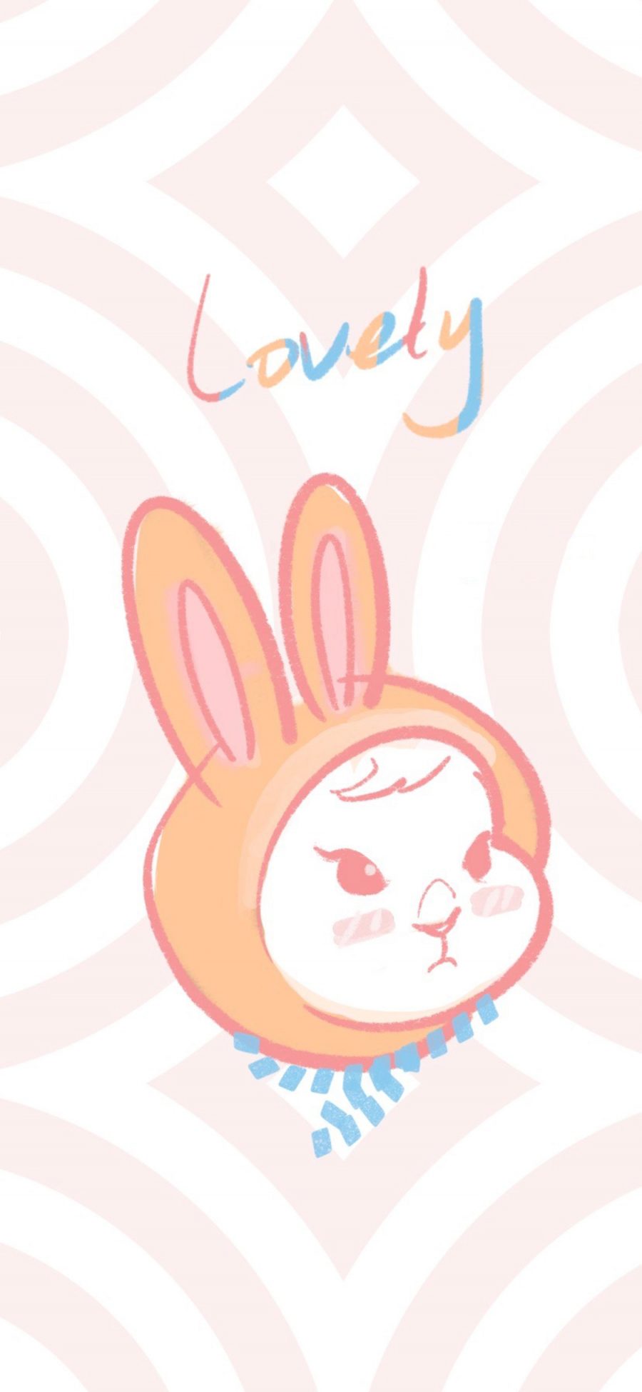 [2436×1125]卡通 兔子 可爱 lovely 苹果手机动漫壁纸图片