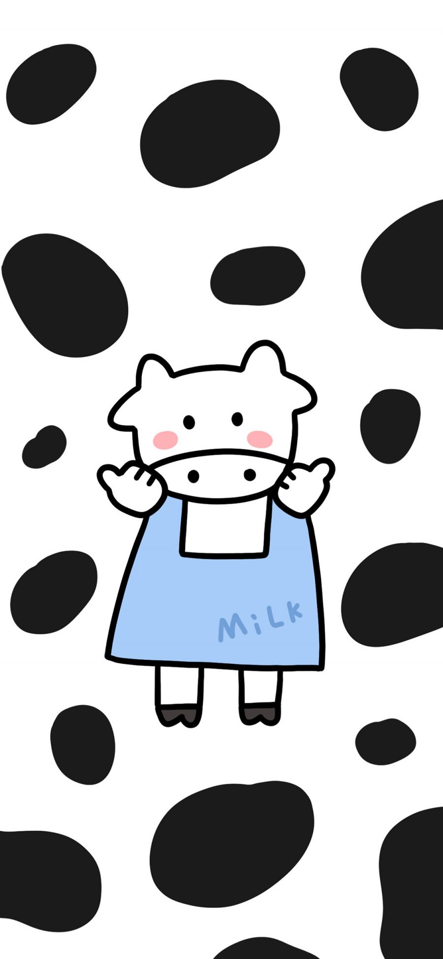 [2436×1125]卡通 奶油 milk 可爱 苹果手机动漫壁纸图片