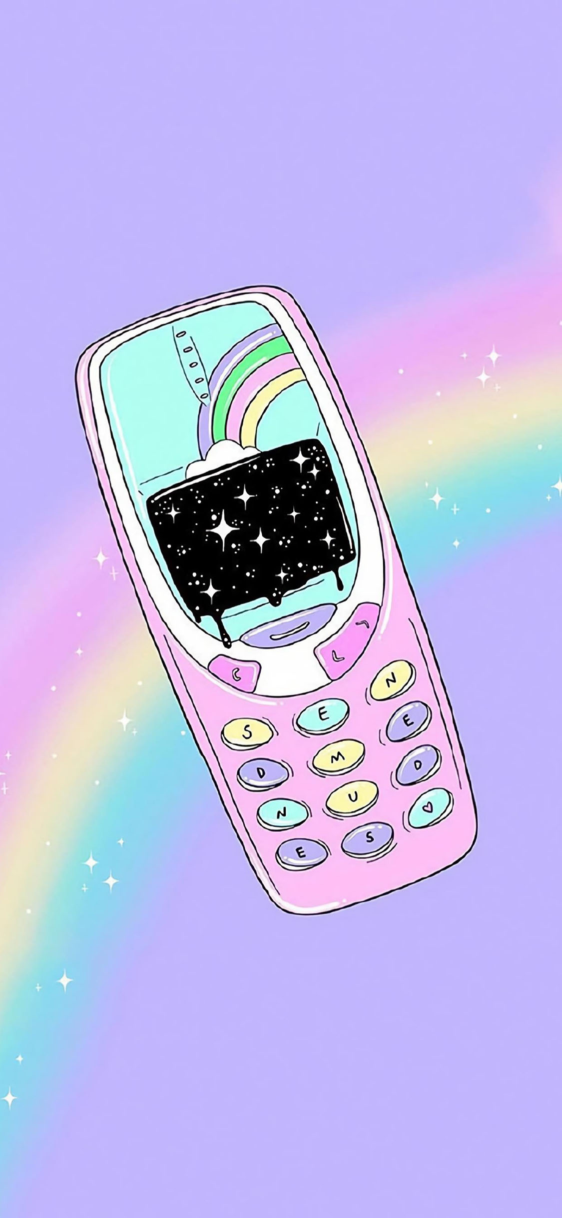 [2436×1125]卡通 彩虹 手机 诺基亚 苹果手机动漫壁纸图片