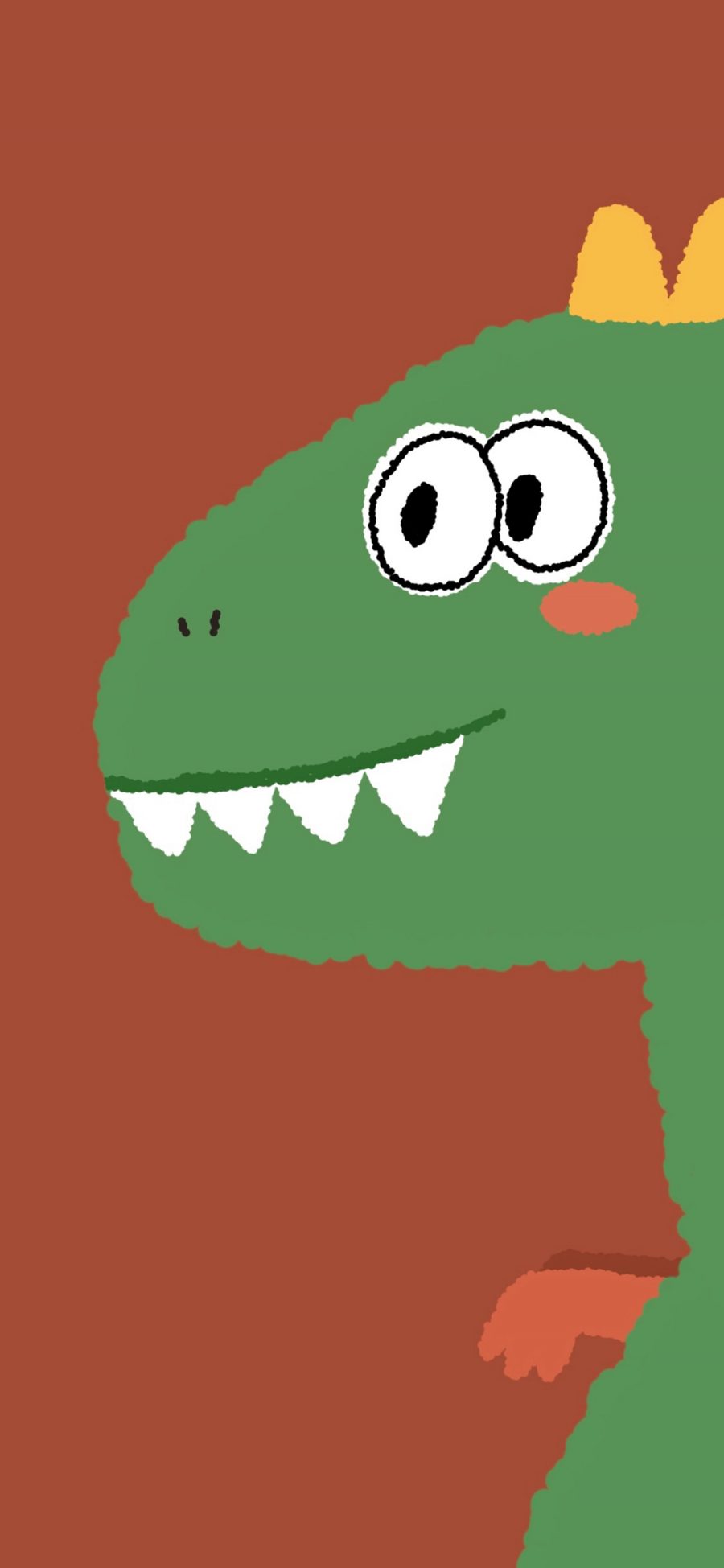 [2436×1125]卡通 恐龙 尖牙 可爱 苹果手机动漫壁纸图片