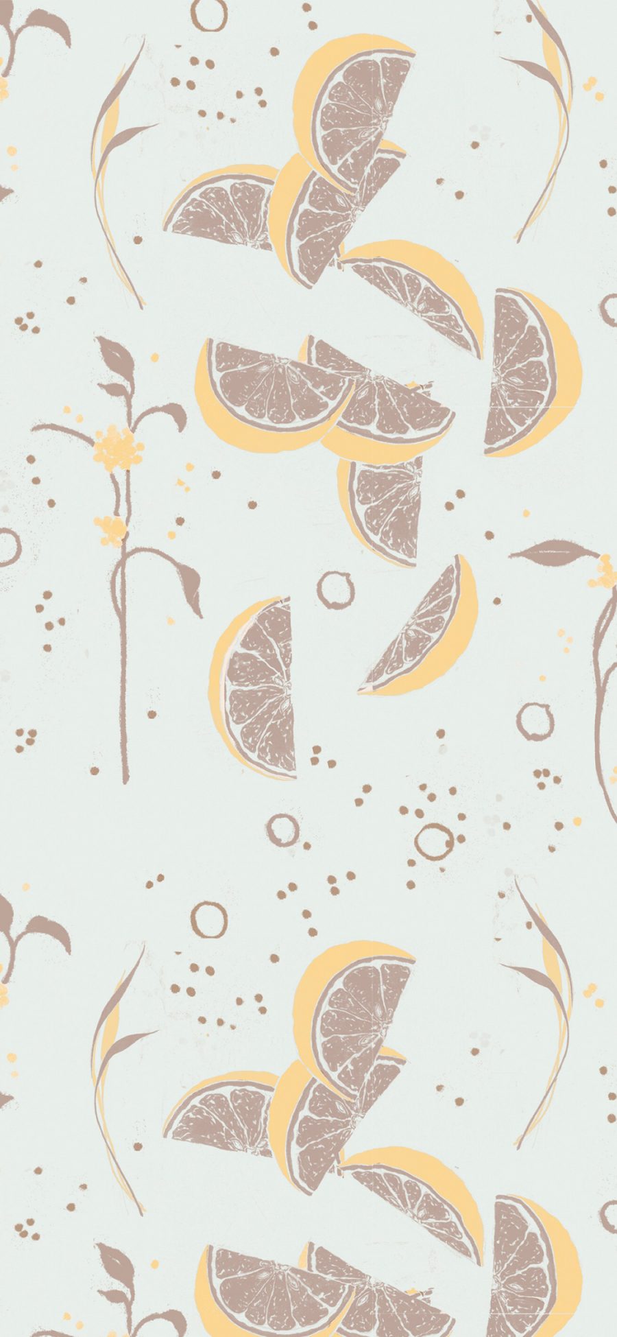 [2436×1125]卡通 柠檬 花纹 平铺 苹果手机动漫壁纸图片