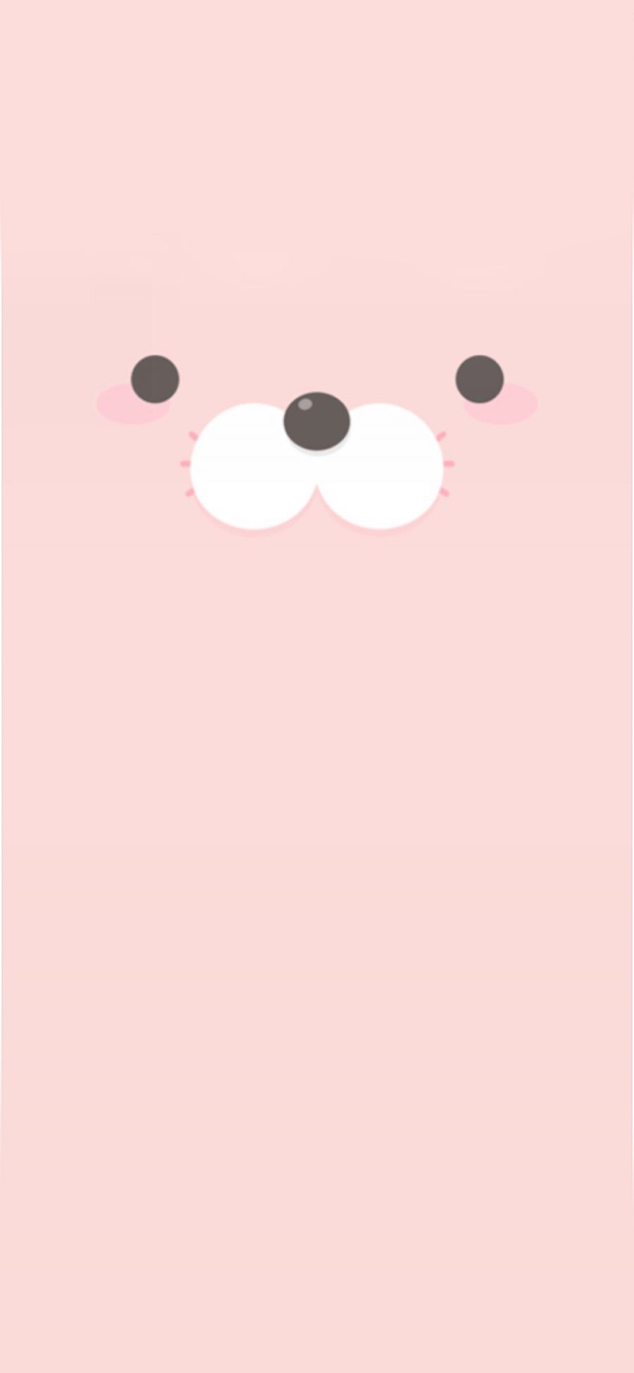 [2436×1125]卡通 熊 表情 动漫 粉色 苹果手机动漫壁纸图片