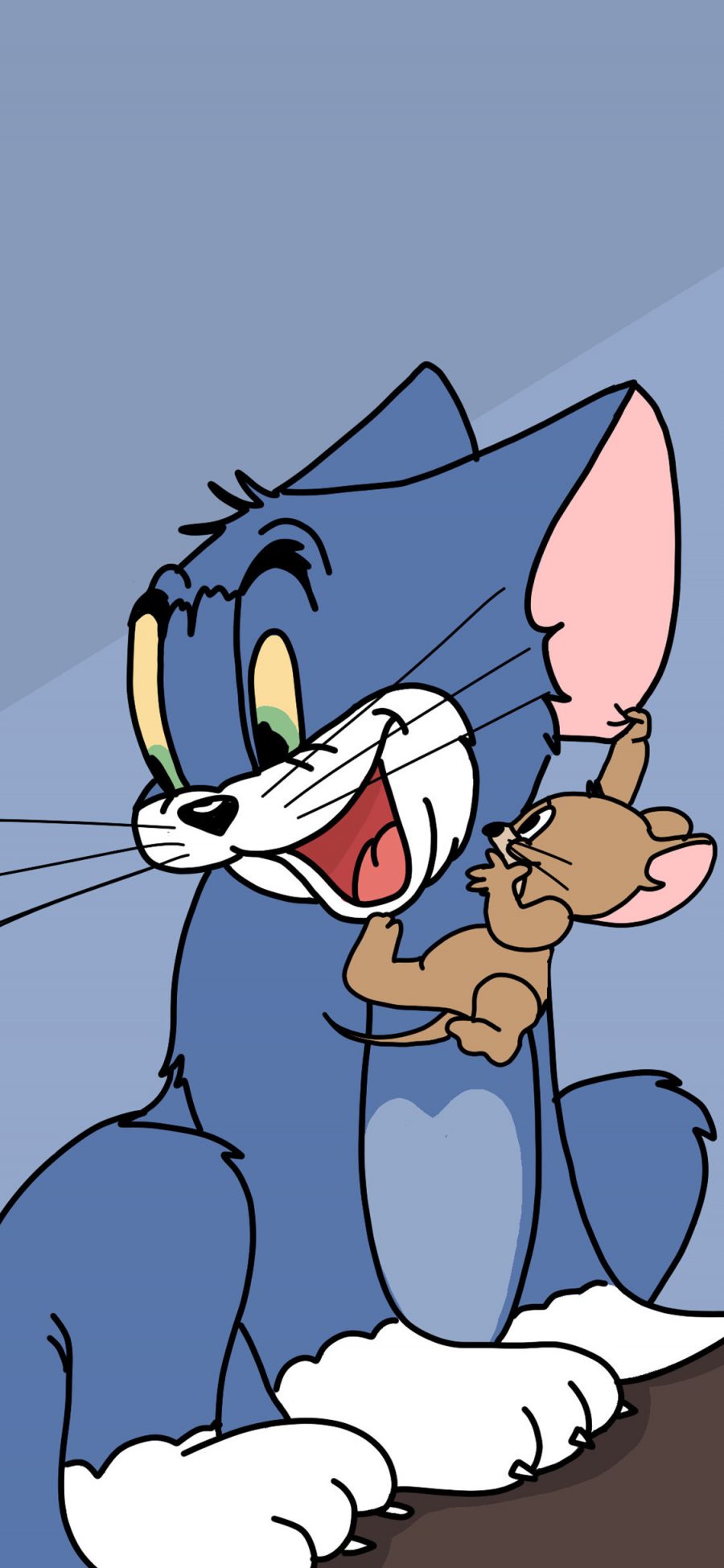[2436×1125]卡通 猫和老鼠 Tom and Jerry（取自微博：罪恶女兔） 苹果手机动漫壁纸图片