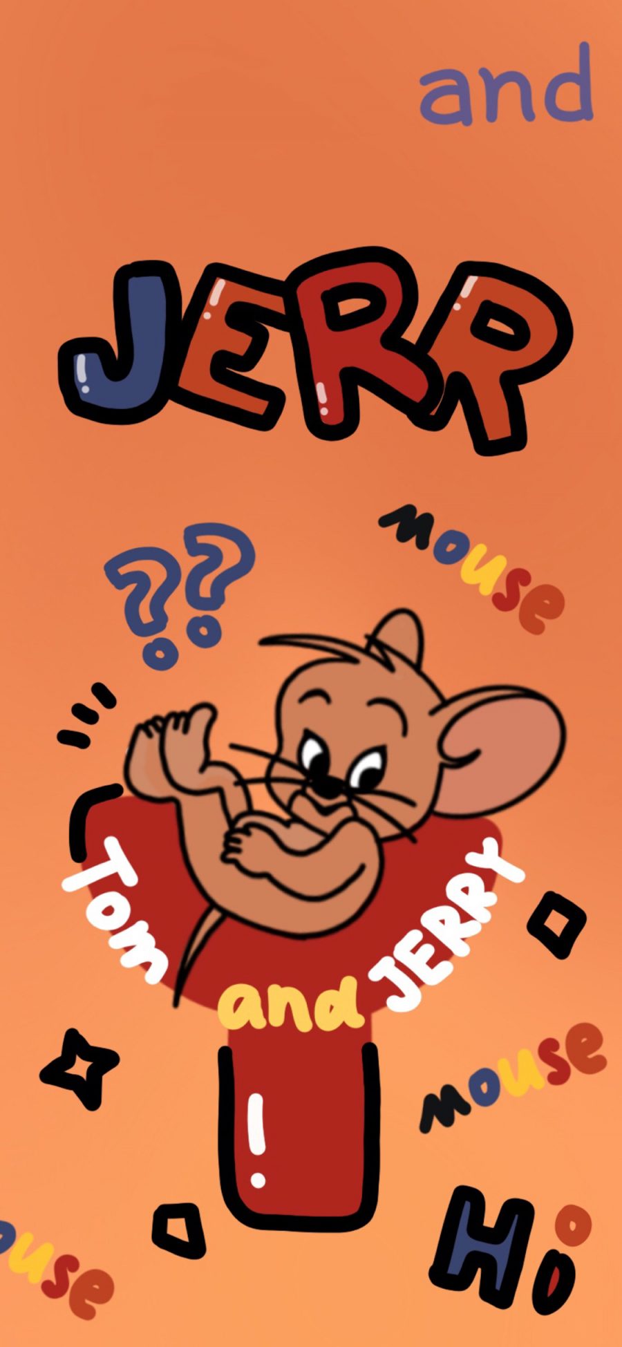 [2436×1125]卡通 猫和老鼠 杰瑞鼠 Jerry 苹果手机动漫壁纸图片