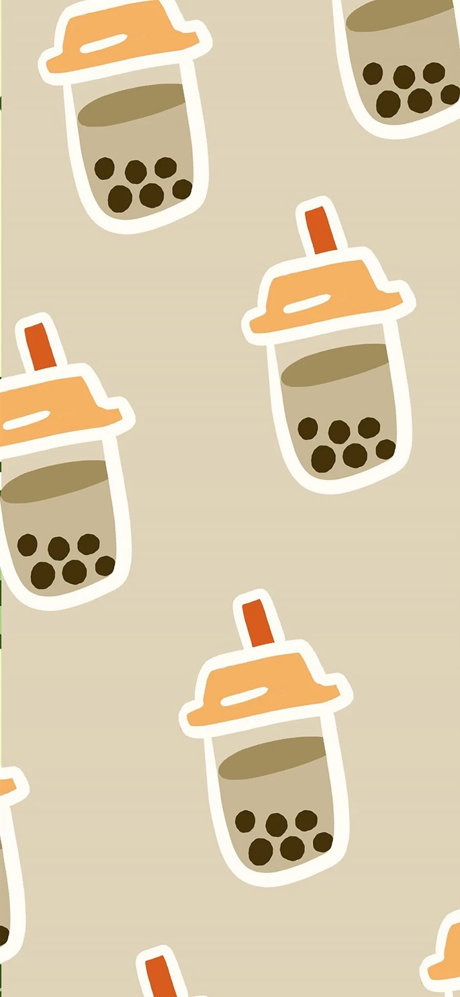 [2436×1125]卡通 珍珠奶茶 甜品 饮品 苹果手机动漫壁纸图片
