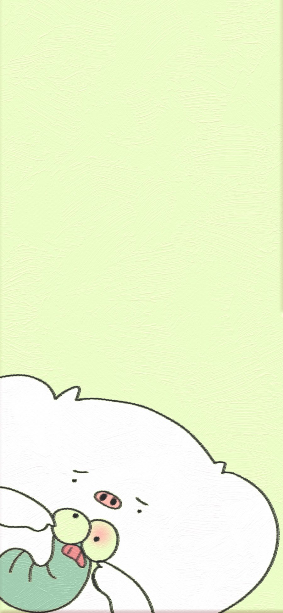 [2436×1125]卡通 萌物 猪猪 虫子 苹果手机动漫壁纸图片