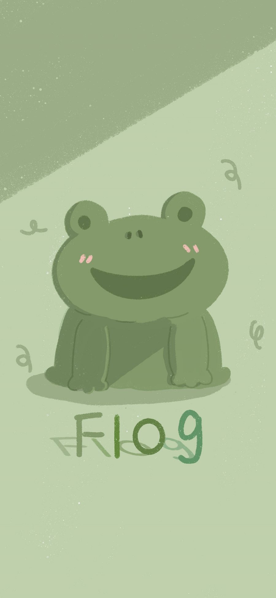 [2436×1125]卡通 青蛙 flog 可爱 苹果手机动漫壁纸图片