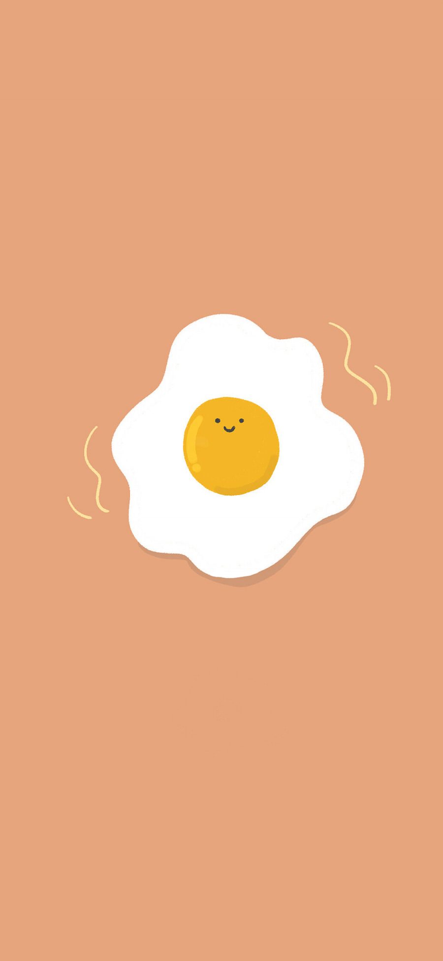 [2436×1125]卡通 鸡蛋 笑脸 蛋白 苹果手机动漫壁纸图片