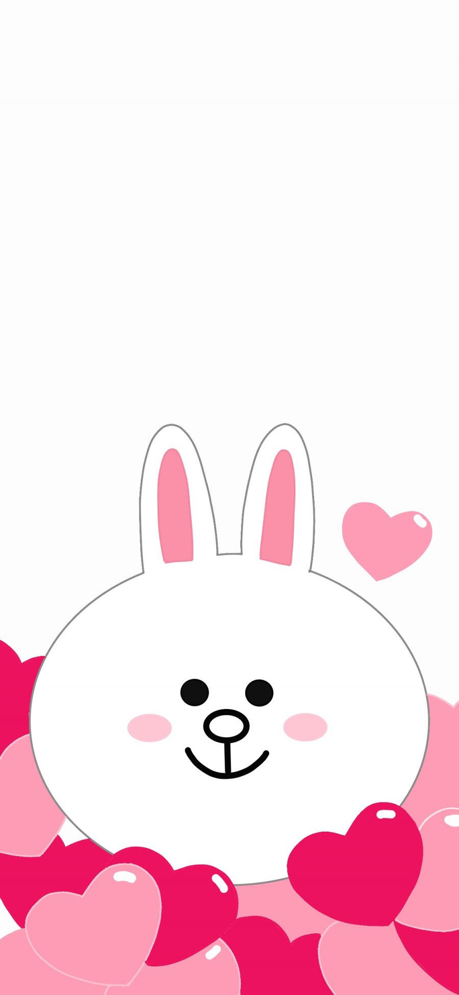[2436×1125]可妮兔 linefriends 爱心 卡通 苹果手机动漫壁纸图片