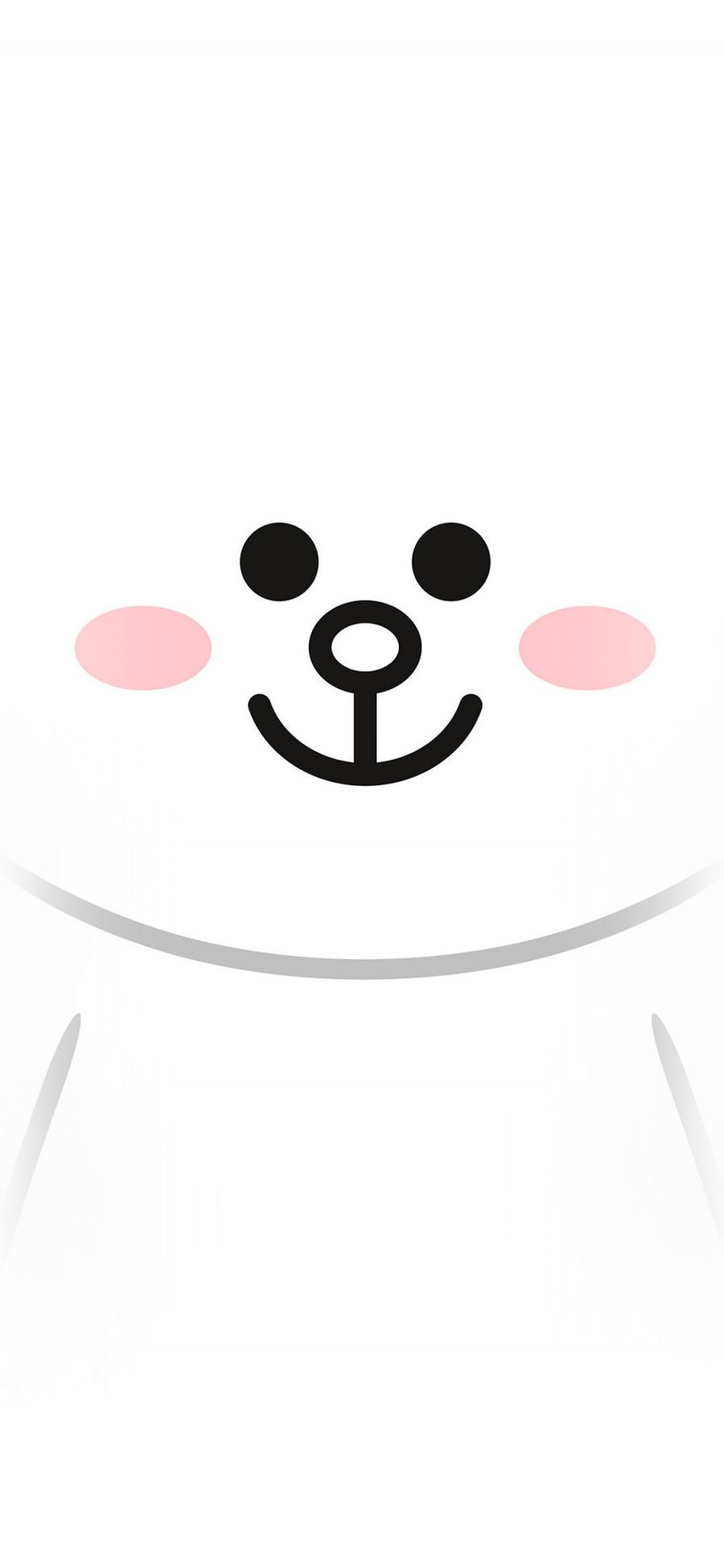 [2436×1125]可妮兔 白色 可爱 卡通 line friends 苹果手机动漫壁纸图片