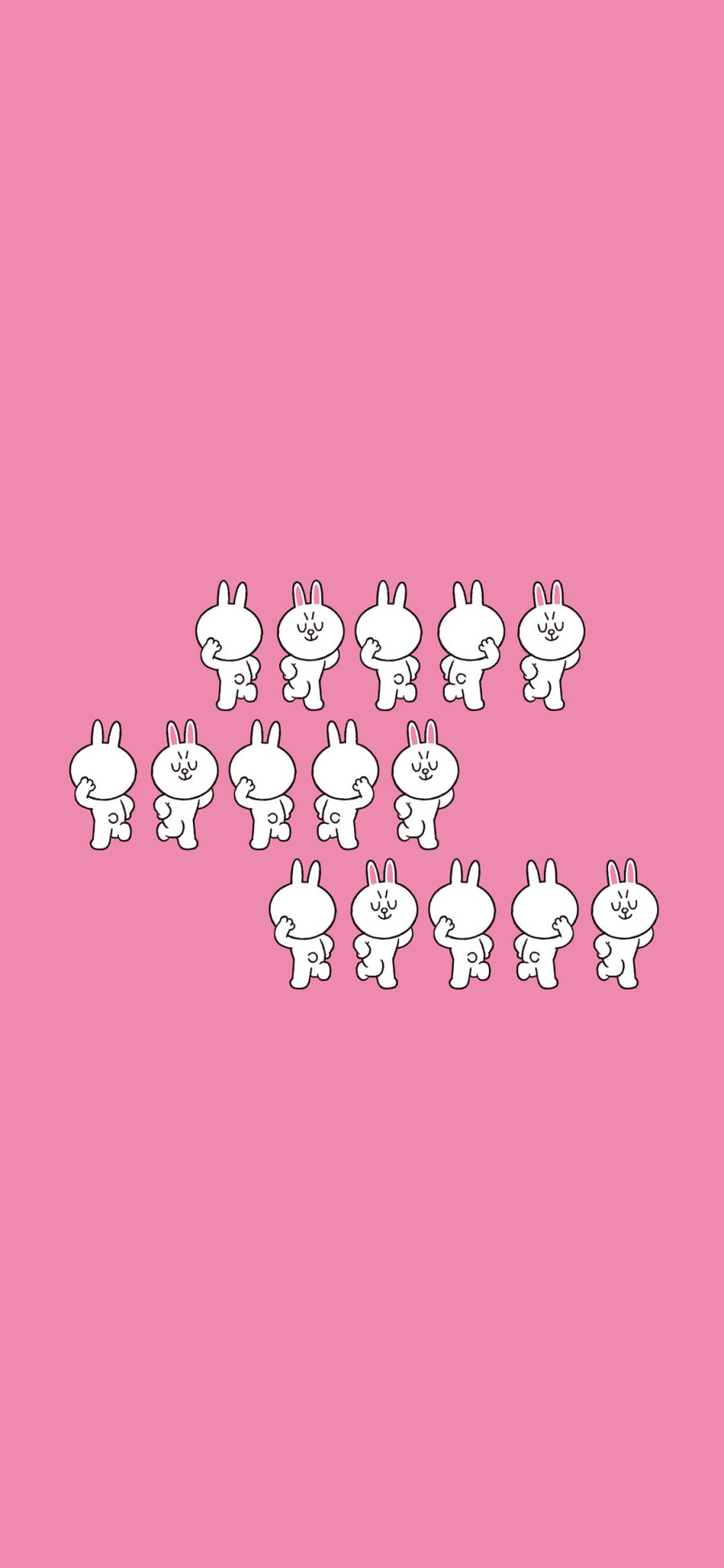 [2436×1125]可妮兔 粉色 linefriends 动画 可爱 苹果手机动漫壁纸图片
