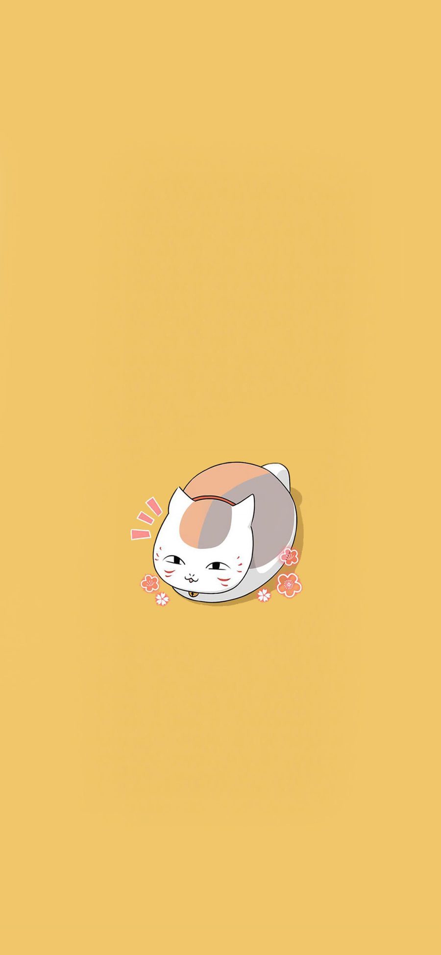[2436×1125]可爱 猫老师 夏目友人帐 苹果手机动漫壁纸图片