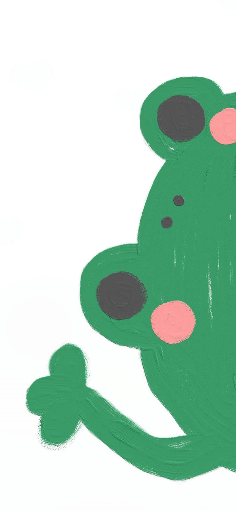 [2436×1125]可爱 青蛙 可爱 彩绘 苹果手机动漫壁纸图片