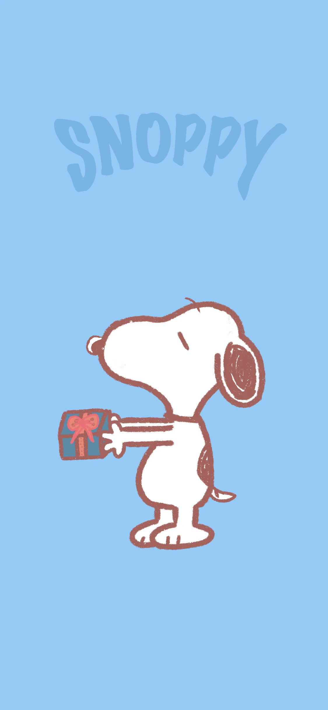 [2436×1125]史努比 SNOPPY 动画 蓝 苹果手机动漫壁纸图片