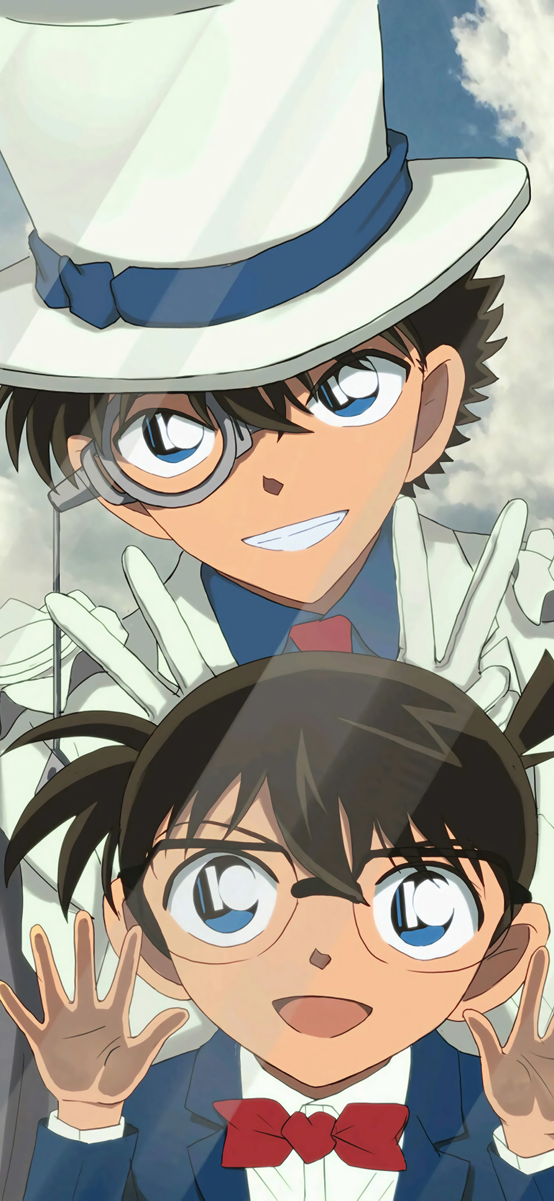 [2436×1125]名侦探柯南 动画 漫画 日本 玻璃 苹果手机动漫壁纸图片