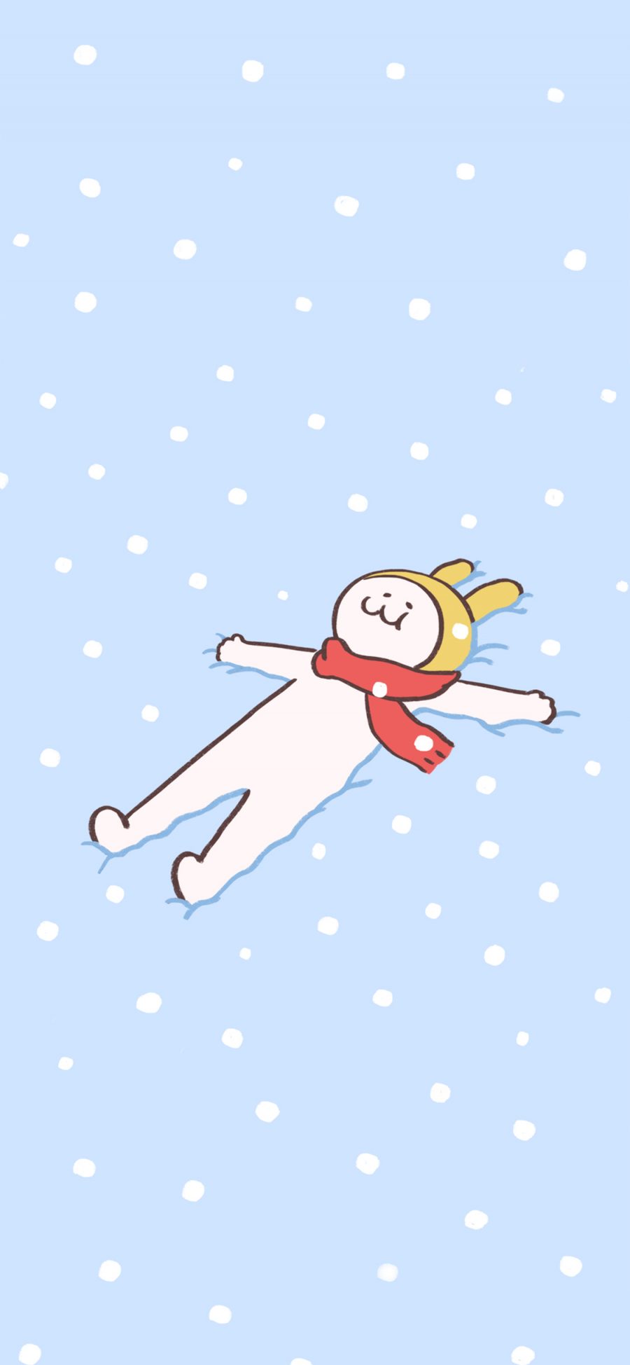 [2436×1125]后田花子 卡通 冬季 雪 苹果手机动漫壁纸图片